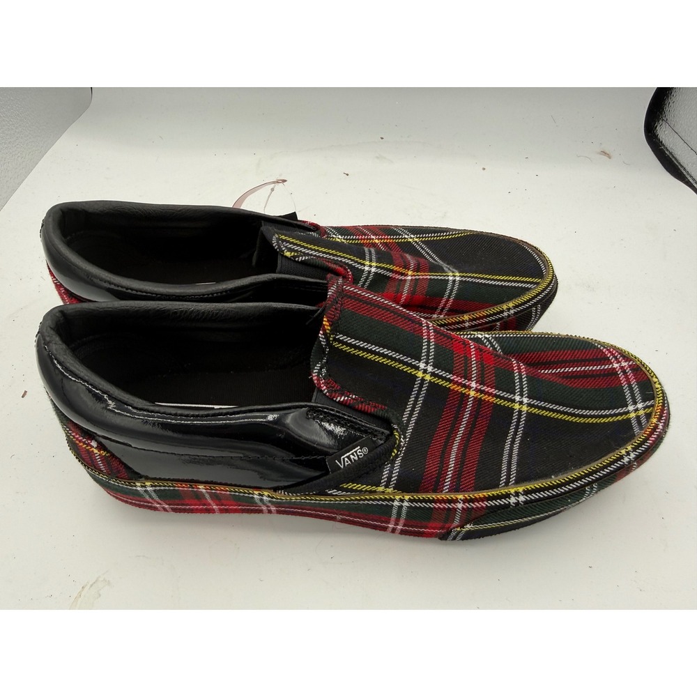 Vans Classic Slip-On Platform Patent Plaid Mens 8.5 Womens 10 NWT - Picture 7 of 7